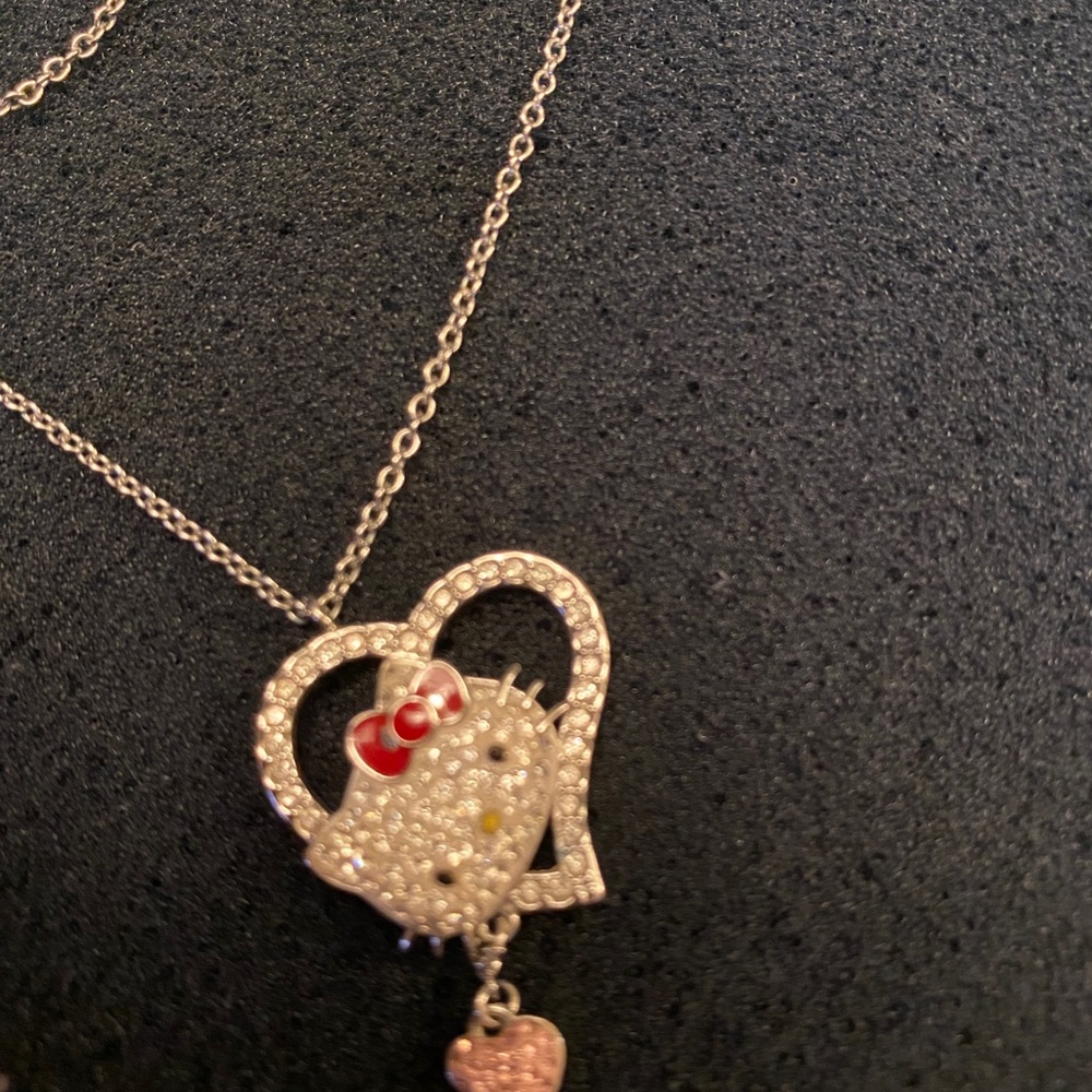 Swarovski crystal hello kitty necklace